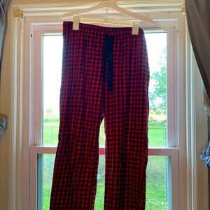 Large black and red Plaid Pajama pants